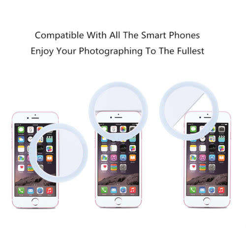 Selfie Portable LED Ring Fill Light Camera Photography for iPhone Android Phone