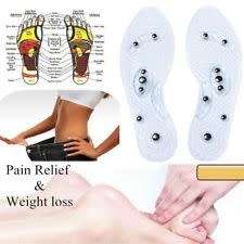 1 Pair Shoe Gel Insoles UNISEX Magnetic Foot Slimming/Pain Relief Therapy Relaxation Massager