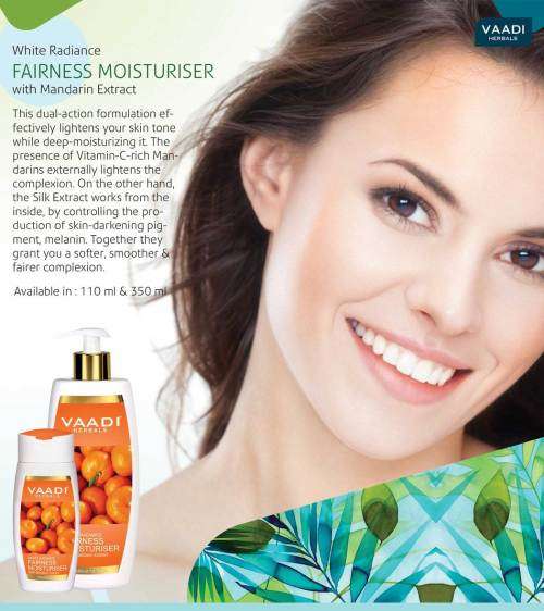 Organic Fairness Moisturiser with Mandarin Extract  -Vitamin C- Lightens Skin Tone