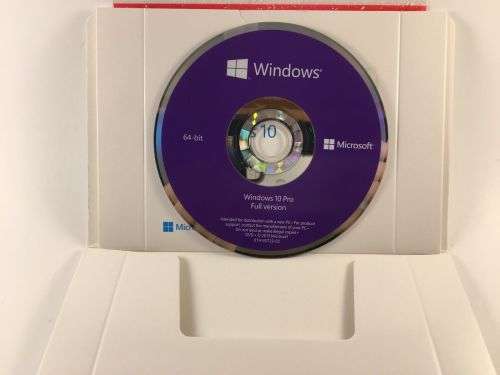 Microsoft Windows 10 Professional PRO 64 Bit FULL Version DVD Sealed Brand New