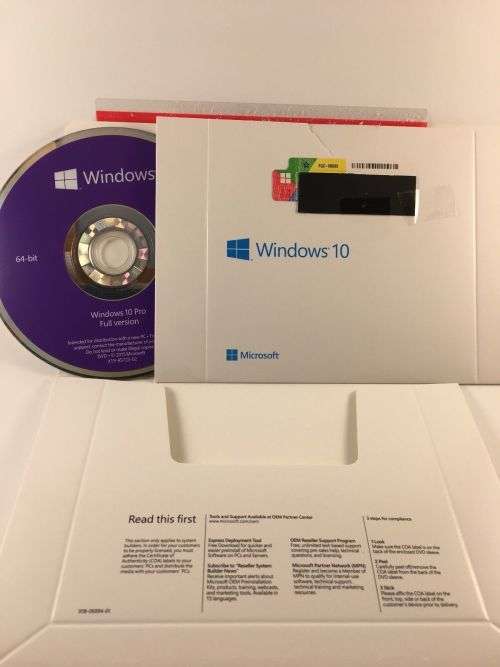 Microsoft Windows 10 Professional PRO 64 Bit FULL Version DVD Sealed Brand New