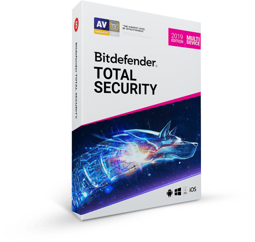 Bitdefender Total Security + VPN 2019: 2 years, 1 Devices. WIN/MAC