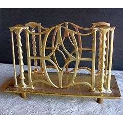 WOW !! STYLISH French Art Nouveau Letter/Document holder made from solid Brass