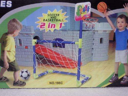 ** 2 in 1 SOCCER AND BASKETBALL set **