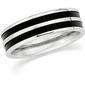 Designer Mens grooved with 2 inlays Stainless Steel Ring - High Quality
