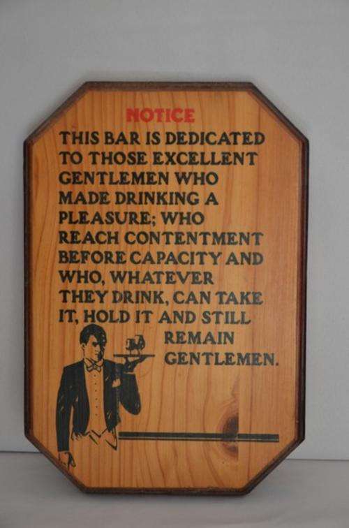 BAR SIGN/PLAQUE ***FOR THE GENTLEMEN OUT THERE***