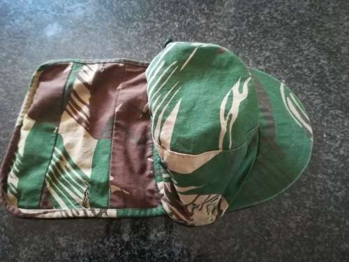 Rhodesian camouflage cap with neck flap