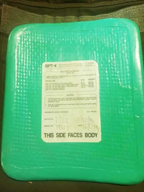 OD Bulletproof vest with plates XL