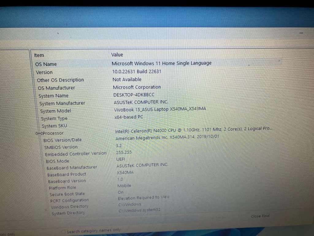 ASUS X540MA
