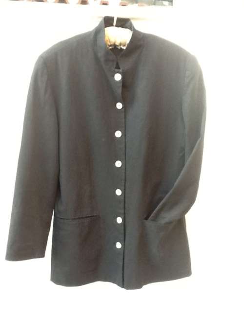 A Lovely Black Jacket, Size 10.  Linnen/Cotton, Fully Lined.