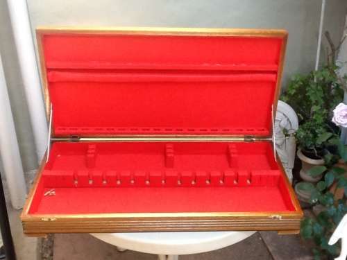 A Nice Wooden Cutlery Box, Length : 60cm.