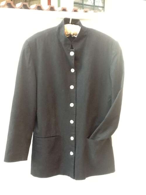 A Lovely Black Jacket, Size 10.  Linnen/Cotton, Fully Lined.