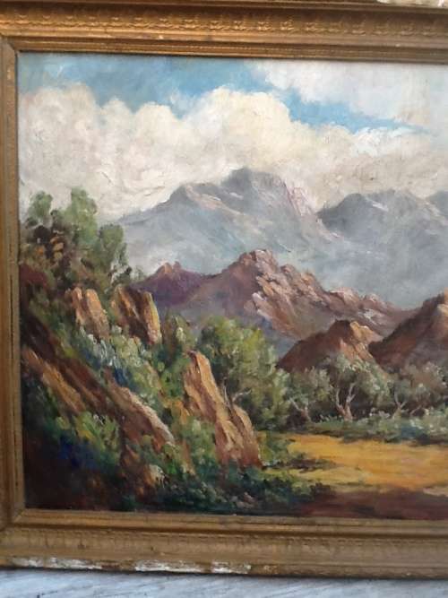 A Large Vintage Painting by Madge Burnett, SA Artist.