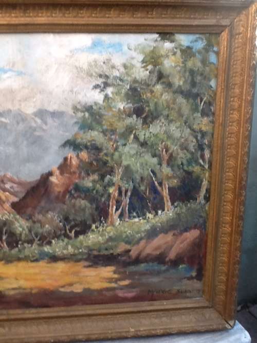 A Large Vintage Painting by Madge Burnett, SA Artist.