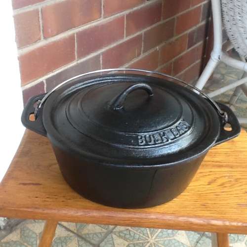 A Cast Iron Cooking Pot. 'Bush Baby'.