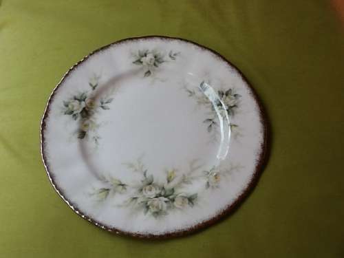 A Lovely  Paragon Side Plate with Silvr Trim. ' First Love' Fine Bone China,  England.