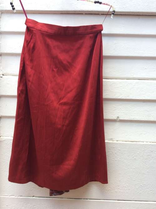 A Pretty Maroon Skirt,  Size :Medium,  Label :Soli Deo Gloria.
