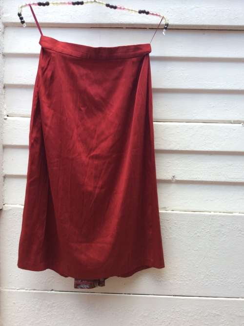 A Pretty Maroon Skirt,  Size :Medium,  Label :Soli Deo Gloria.