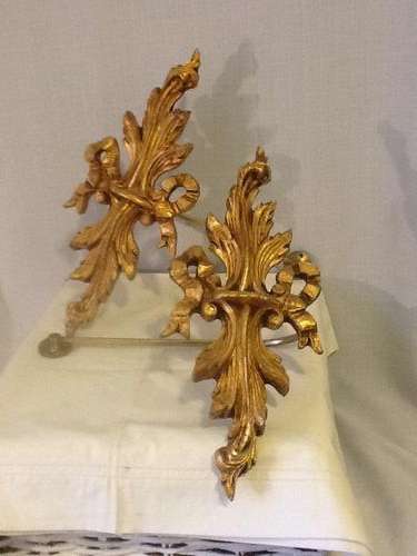 A Lovely Vintage Pair of Gilded Tiebacks.