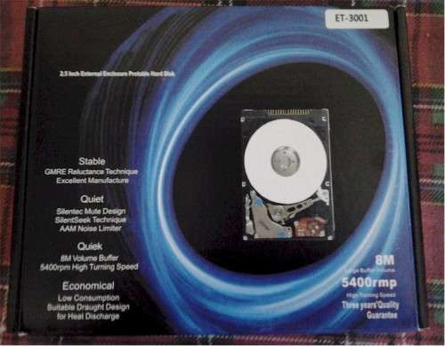 Hard Drive USB enclosure case for 2.5-inch SATA HDD