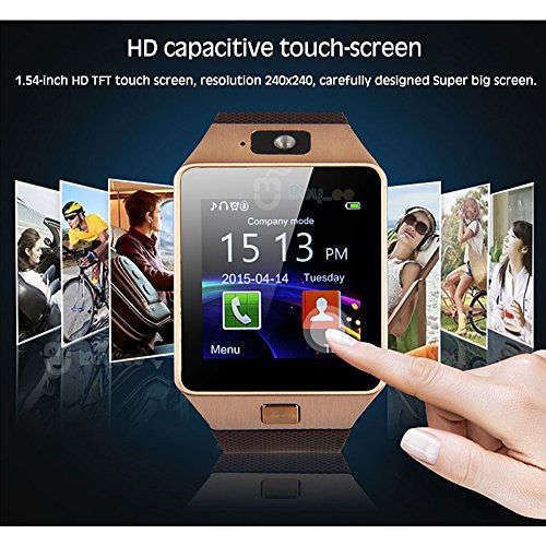 DZ09 smartwatch with camera, use as standalone phone or sync with your smartphone