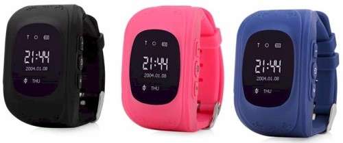 Black Q50 GPS smartwatch for kids