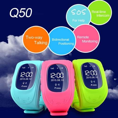 Black Q50 GPS smartwatch for kids