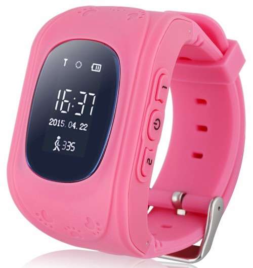 Pink Q50 kids GPS tracking smartwatch