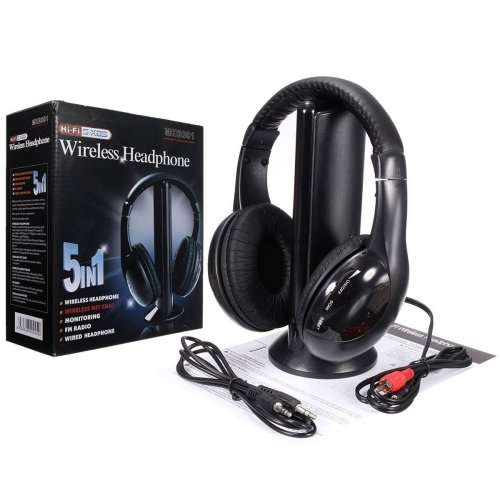WiFi headphones - wireless connect to TV or use as FM radio headset