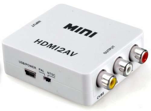 Mini HDMI to AV converter to connect to RCA
