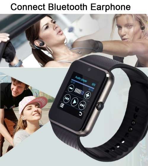 GT08 smartwatch with SIM slot, camera, pedometer, step motion and many other features