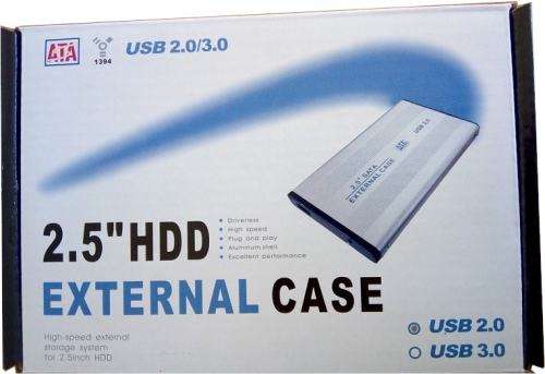 Hard Drive USB enclosure case for 2.5-inch SATA HDD