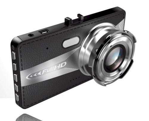 T9 dual camera dashcam with full HD touch screen