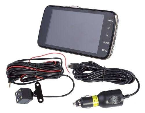 T6 1080p HD dashcam with front and rear cameras, 32GB memory card included