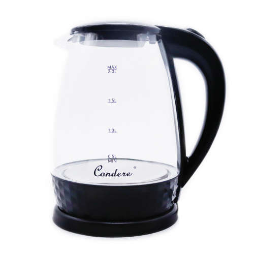 Condere - 2.0L Electric Glass Kettle (Black) - LX-3001