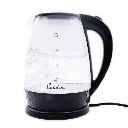 Condere - 2.0L Electric Glass Kettle (Black) - LX-3001