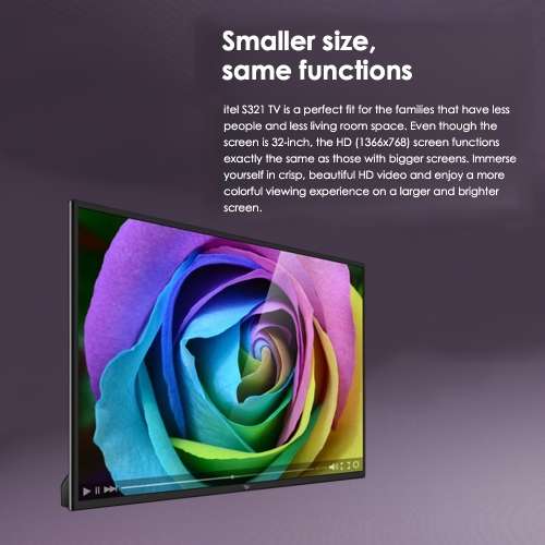 itel TV - 32" AC/DC TV HD Digital LED TV with i-Cast Built-in - S321