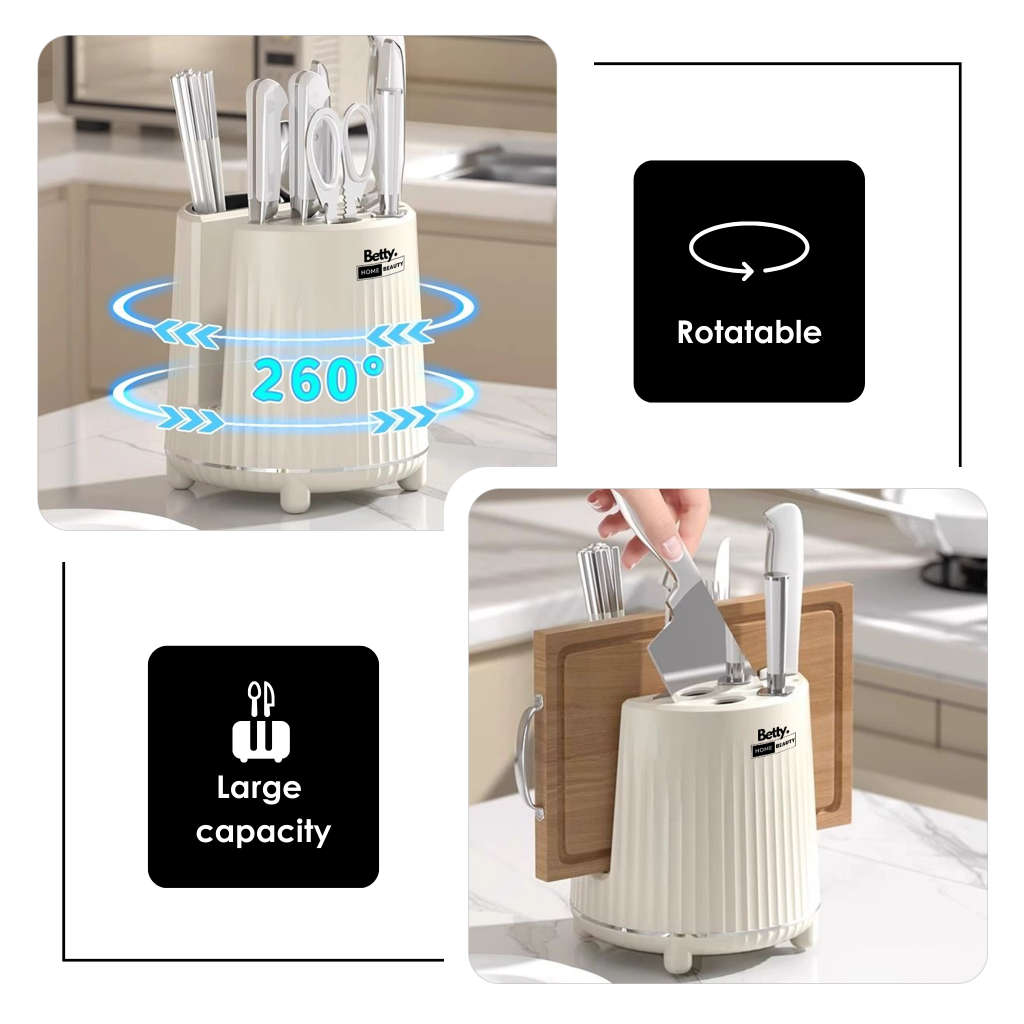 Betty`s Home & Beauty - 360° Rotating Plastic Kitchen Tool Rest