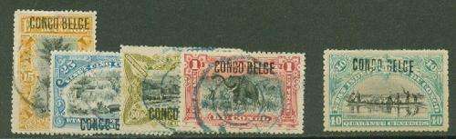 BELGIAN CONGO- OVERPRINTS FINE USED + SG 50 MINT