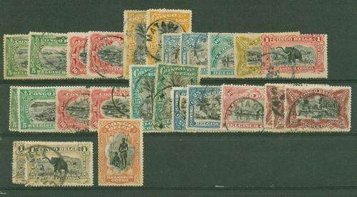 BELGIAN CONGO- GREAT POSTMARK STUDY LOT  !!!