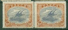 PAPUA- SG 95b "POSTACE"VARIETY UNMOUNTED MINT IN PAIR  R590.00+