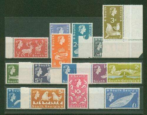 SOUTH GEORGIA-QEII SUPERB POST OFFICE FRESH SET-SG1-15  R2660.00-SCARCE !!
