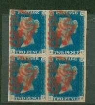 GB-QV SUPERB REPLICA EXTREMLY RARE 2d BLOCK OF 4-R61200.00+++-IF GENUINE-LOVELY !!