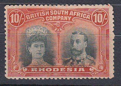 BSAC- 10 SHILLING SG 164 SUPERB MINT "PRINTERS DOT TOP RIGHT " !!!  430 POUNDS ++++