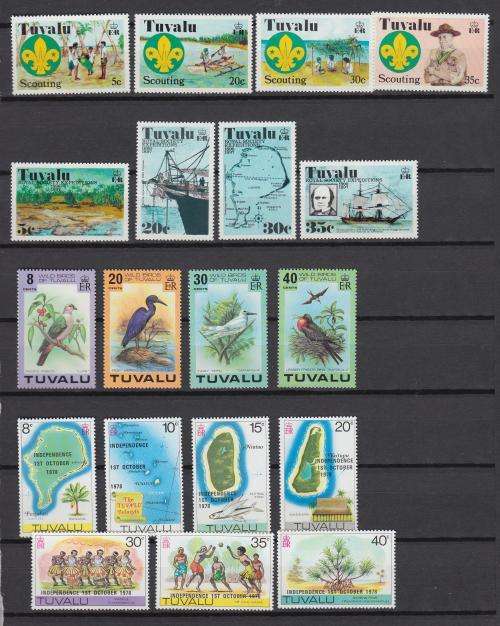 TUVALU-SUPERB UNMOUNTED MINT SETS