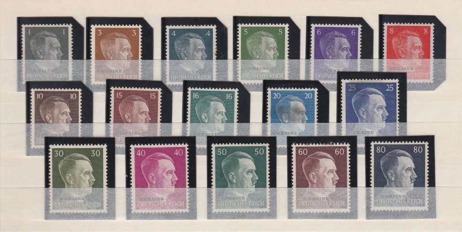 GERMANY-UKRAINE OVPT`S MOSTLY VERY FINE MINT-ODD FAULT-HINGE REM.