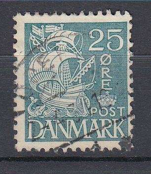 DENMARK-SG 279 KEY STAMP TO THE SET-LINED BACK ROUND VFU-HINGE REM.22 POUNDS