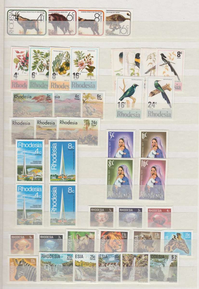 RHODESIA- SUPERB UNMOUNTED MINT LOT