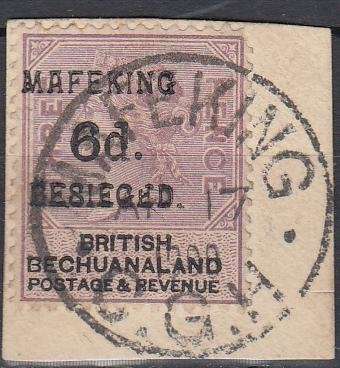 MAFEKING-SACC 8 VERY FINE USED ON PIECE !!  R1300.00 +++