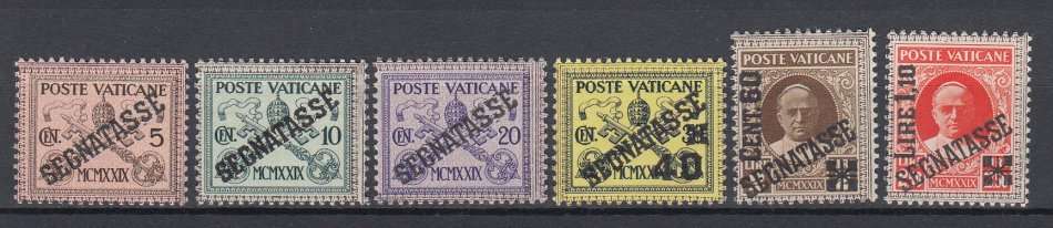 VATICAN-1931 POSTAGE DUE SET SGD15-20 SUPERB UNMOUNTED MINT !! 100 POUNDS +++